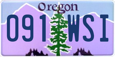 OR license plate 091WSI