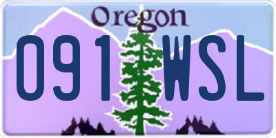 OR license plate 091WSL