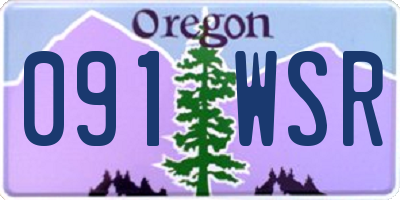OR license plate 091WSR