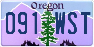 OR license plate 091WST