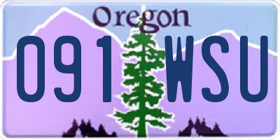 OR license plate 091WSU