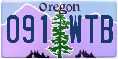 OR license plate 091WTB