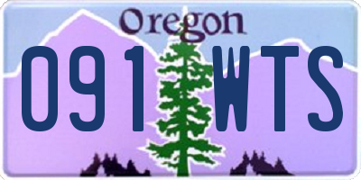 OR license plate 091WTS
