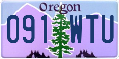OR license plate 091WTU