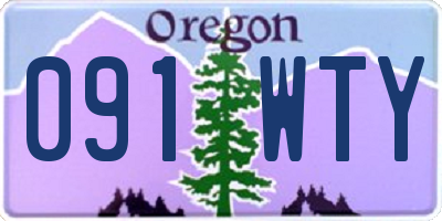 OR license plate 091WTY