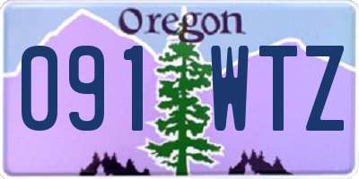 OR license plate 091WTZ
