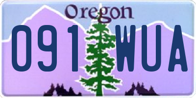 OR license plate 091WUA