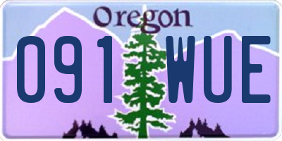 OR license plate 091WUE