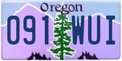 OR license plate 091WUI