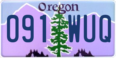 OR license plate 091WUQ