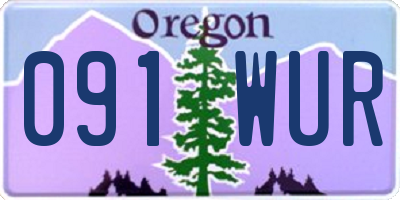 OR license plate 091WUR