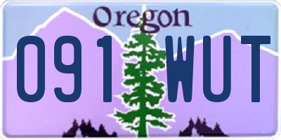 OR license plate 091WUT