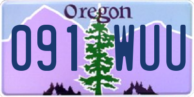 OR license plate 091WUU