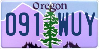 OR license plate 091WUY
