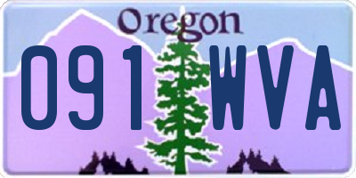 OR license plate 091WVA