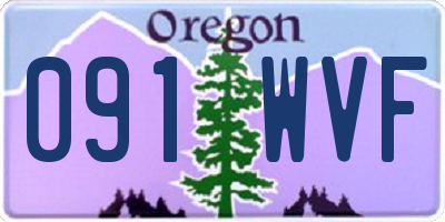 OR license plate 091WVF