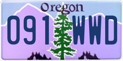 OR license plate 091WWD