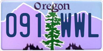 OR license plate 091WWL