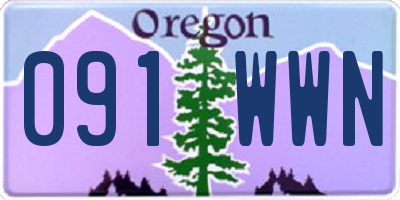 OR license plate 091WWN