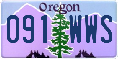 OR license plate 091WWS