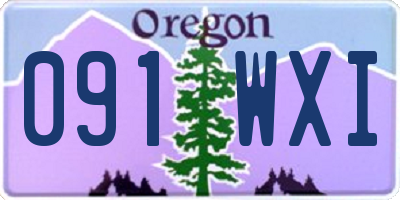 OR license plate 091WXI