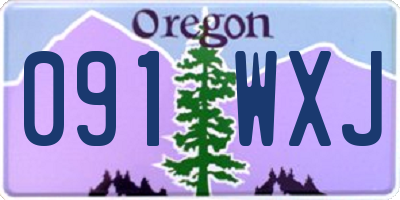 OR license plate 091WXJ