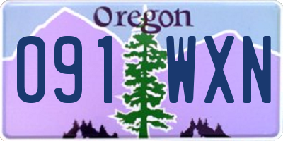 OR license plate 091WXN