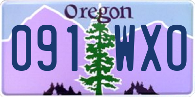 OR license plate 091WXO