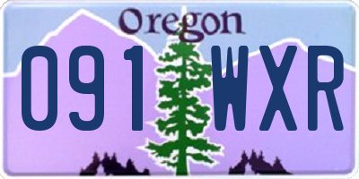 OR license plate 091WXR