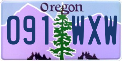 OR license plate 091WXW