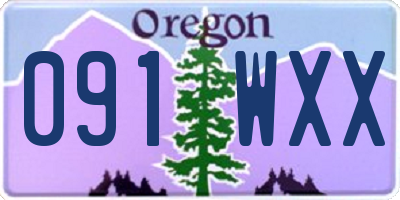 OR license plate 091WXX