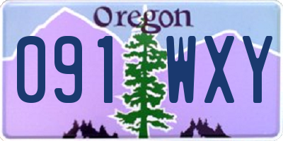 OR license plate 091WXY