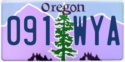OR license plate 091WYA