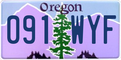 OR license plate 091WYF