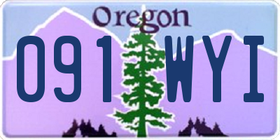 OR license plate 091WYI