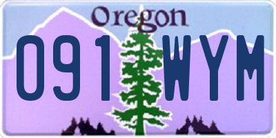 OR license plate 091WYM