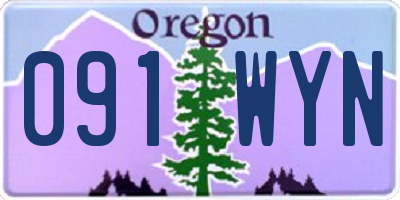 OR license plate 091WYN