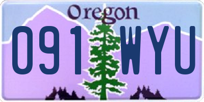 OR license plate 091WYU