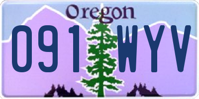 OR license plate 091WYV