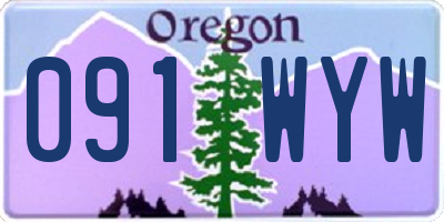 OR license plate 091WYW