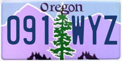OR license plate 091WYZ