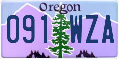 OR license plate 091WZA
