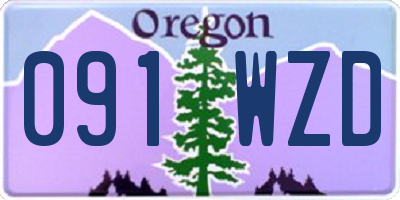 OR license plate 091WZD