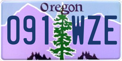 OR license plate 091WZE