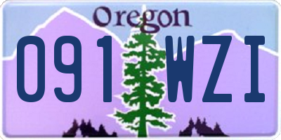 OR license plate 091WZI