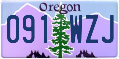OR license plate 091WZJ