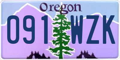OR license plate 091WZK