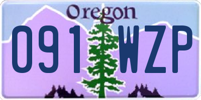 OR license plate 091WZP