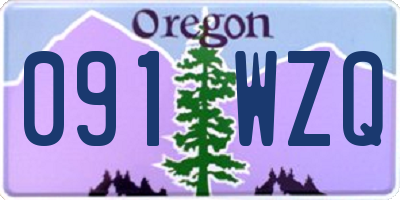 OR license plate 091WZQ