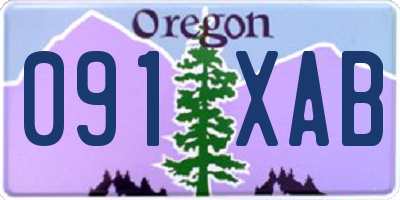 OR license plate 091XAB